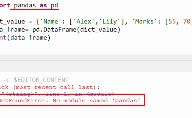 ModuleNotFoundError: No Module Named ‘pandas’ In Python – Its Linux FOSS