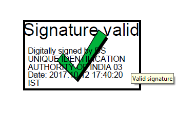 On your laptop/pc, open the 'eaadhaar'.pdf file that you have downloaded from the official website of uidai. Aadhaar Signature Validation In Eaadhaar Card Pdf File E Aadhaar Digital Signature