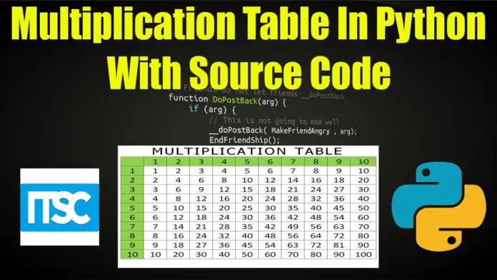 Github Dotlk Python Multiplication Table 1 To 100 In 4 Line Code Python Multiplication Table - Download Modern Vintage Picture | Full HD