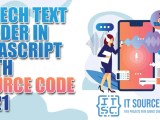 Text To Speech Javascript With Source Code Video 2022