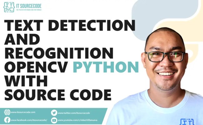 OpenCV Python East Text Detection With Source Code