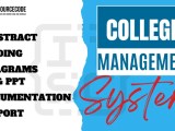 College Management System Project Report Documentation Pdf Code