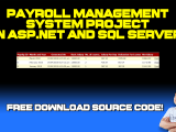 Payroll Management System Project In Asp Net With Source Code