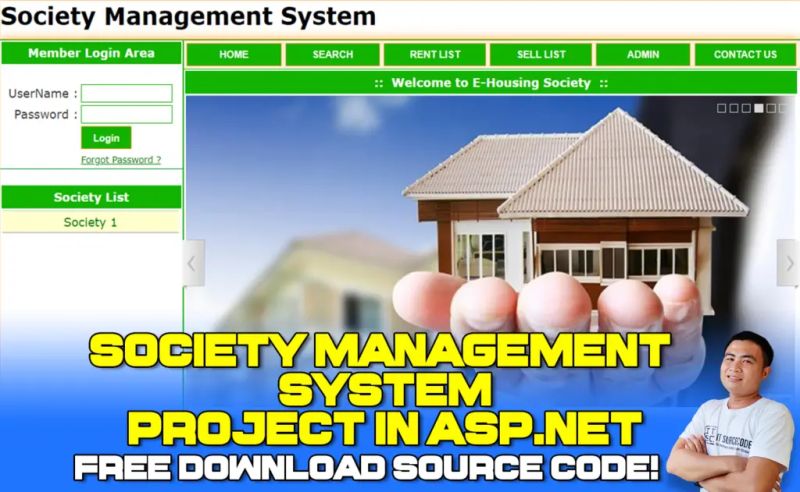 Society Management System Project In Asp Net With Source Code - Professional Sunset Illustration - 8K