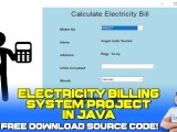 Electricity Billing System Project In Java With Source Code