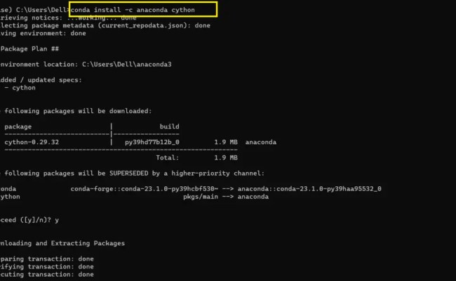 Modulenotfounderror: No Module Named 'cython' [SOLVED]
