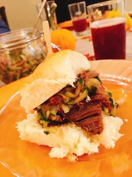 Beef Short Rib Slider with Slaw