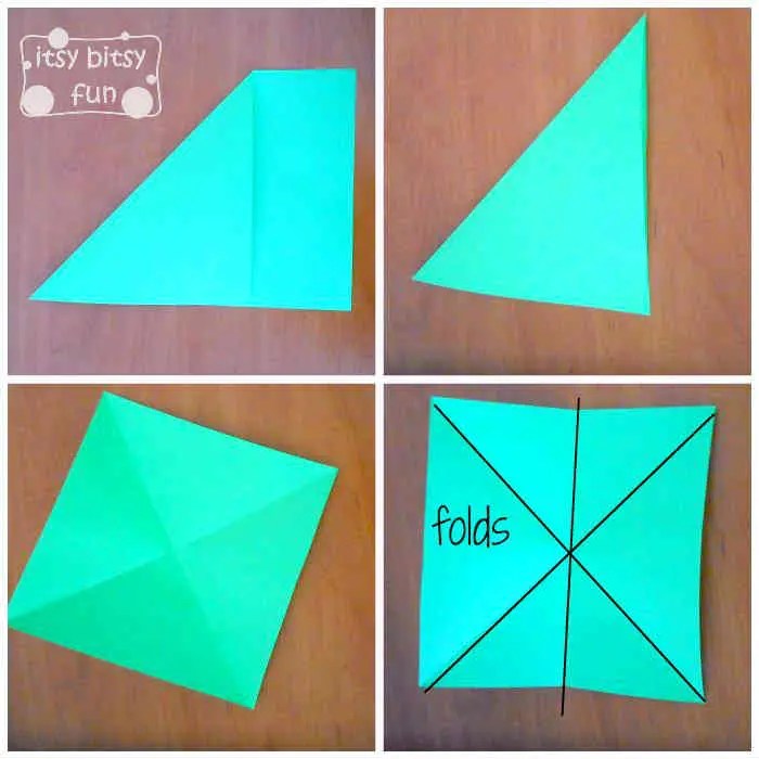 This easy origami frog will hop along the table. How To Make An Origami Frog That Jumps Itsybitsyfun Com
