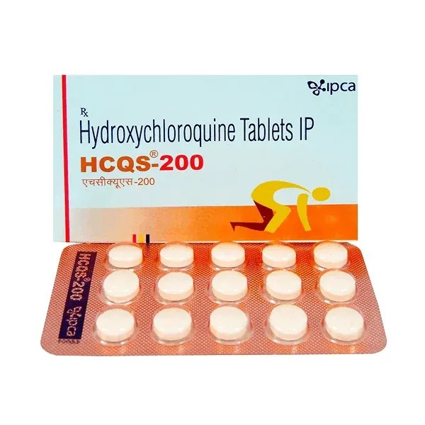 HCQS-200 hydroxychloroquine 200 mg tablets IPCA pharmaceutical packaging