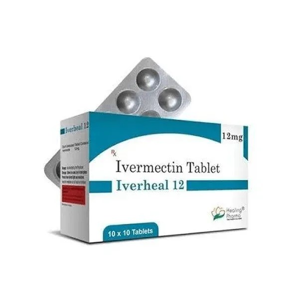 Iverheal 12 ivermectin 12 mg tablets Healing Pharma pharmaceutical packaging