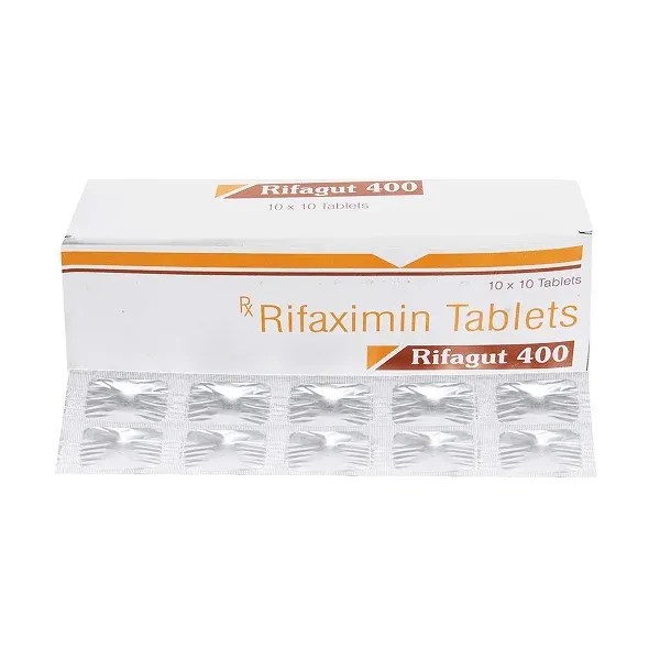 Rifagut 400mg Rifaximin tablets packaging