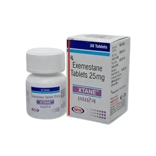 Xtane 25mg Exemestane tablets Natco Pharma packaging