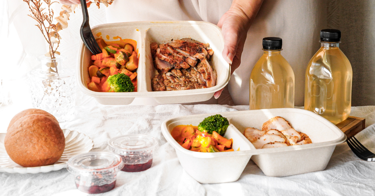 感恩節也有外帶餐盒！1095雲端廚房、煮意無間法式私廚雙廚聯手推出雙人套餐，櫻桃鴨、火雞肉超嫩口～