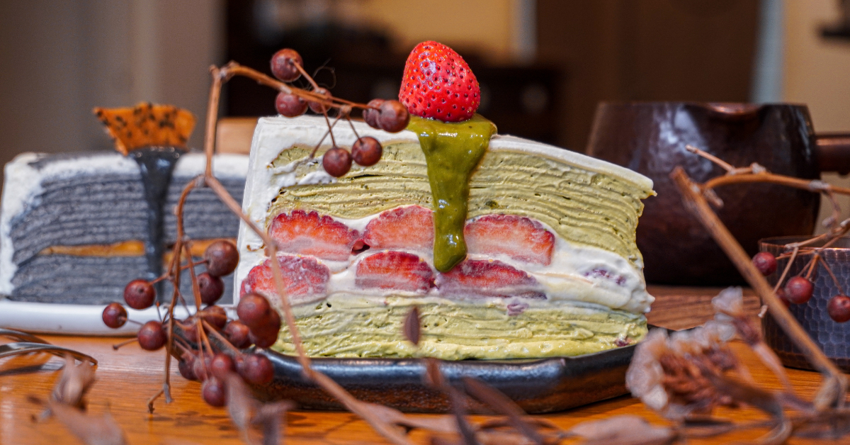 overture序曲國美12 |台中千層蛋糕三號店，老宅日系榻榻米風，季節限定推出草莓千層超誘人～