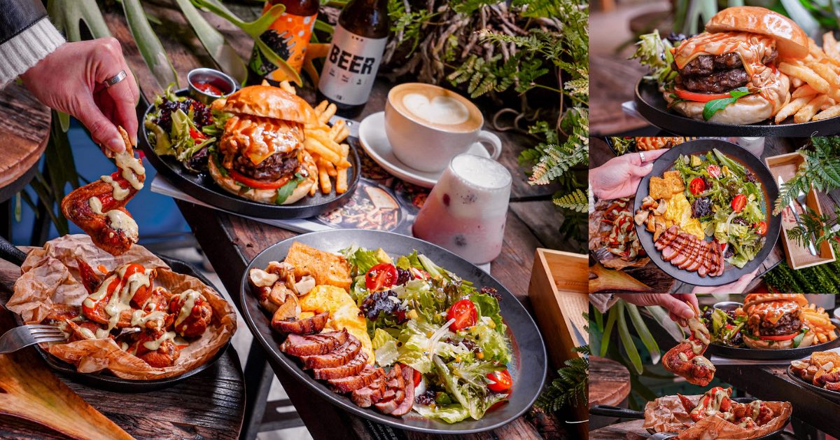 主觀廚房 |勤美美食推薦，台中美式餐廳首間賣台灣牛漢堡，搭配邪惡花生醬，咬下去大噴汁！