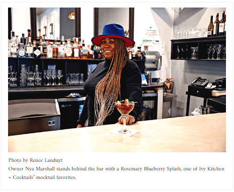 Nya Marshall with mocktail bar