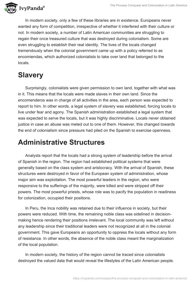 The process conquest and colonization in latin america