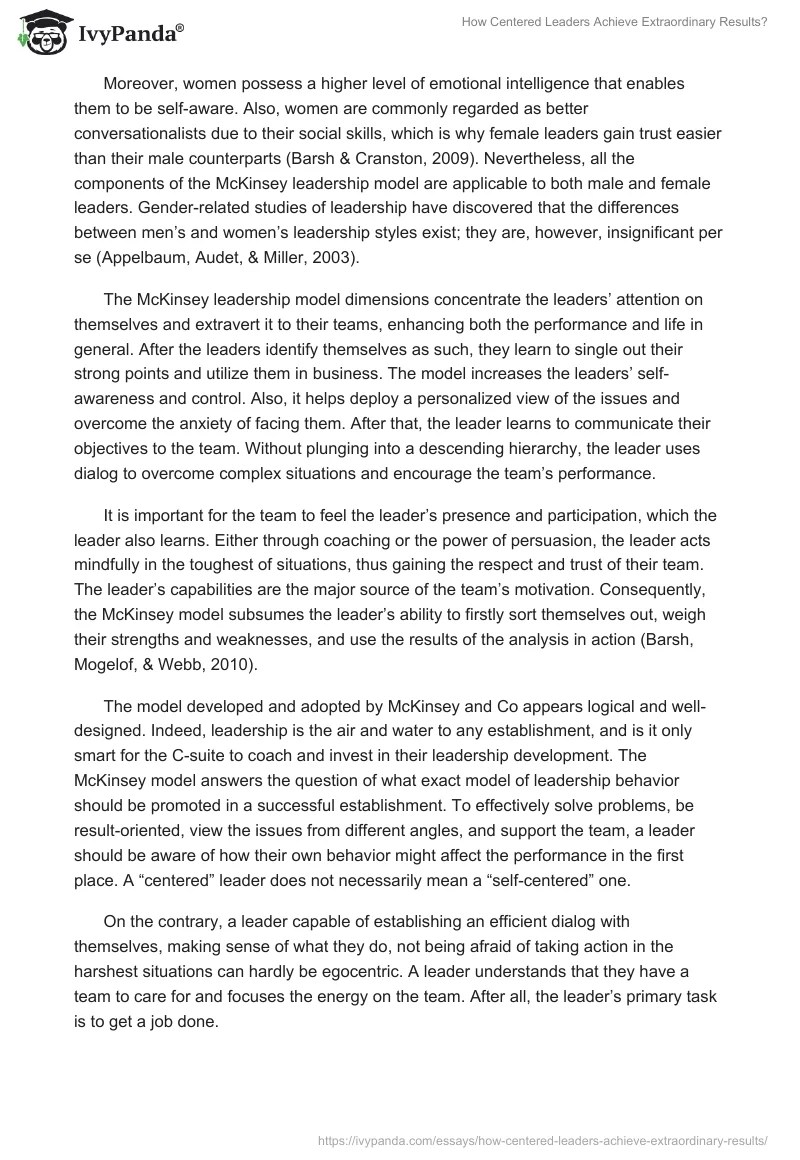 How centered leaders achieve extraordinary results?