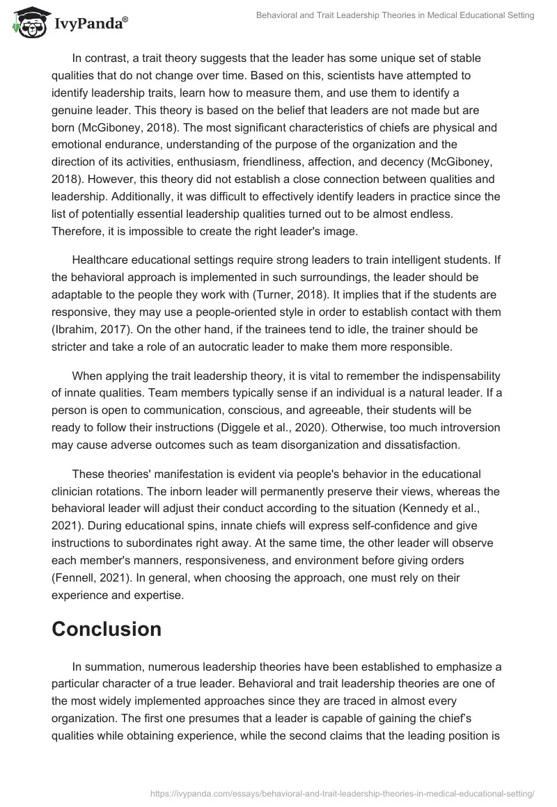 Behavioral & trait leadership in medical education