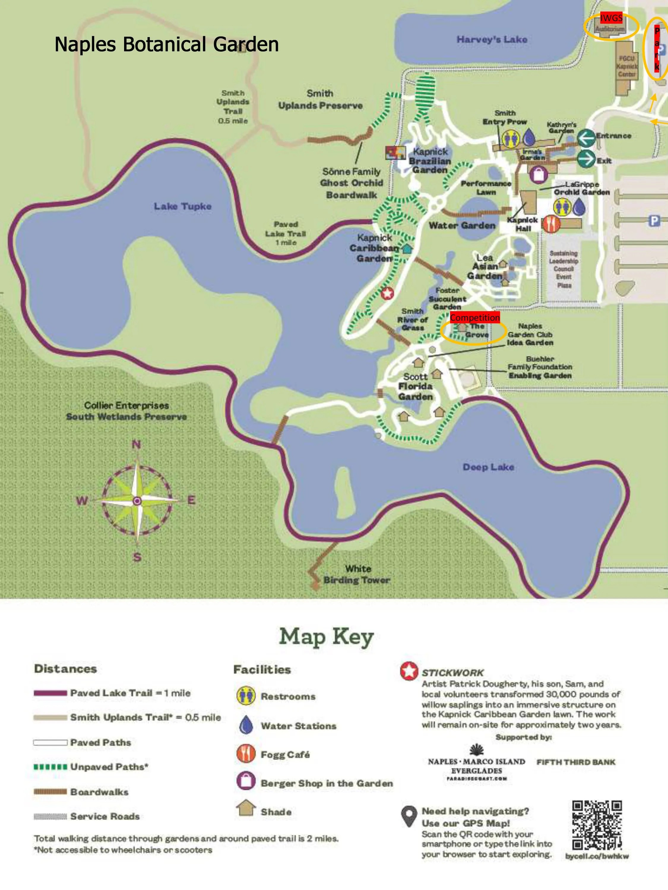 2022 Symposium History Naples Florida USA Waterlily Naples Botanical Garden Map 