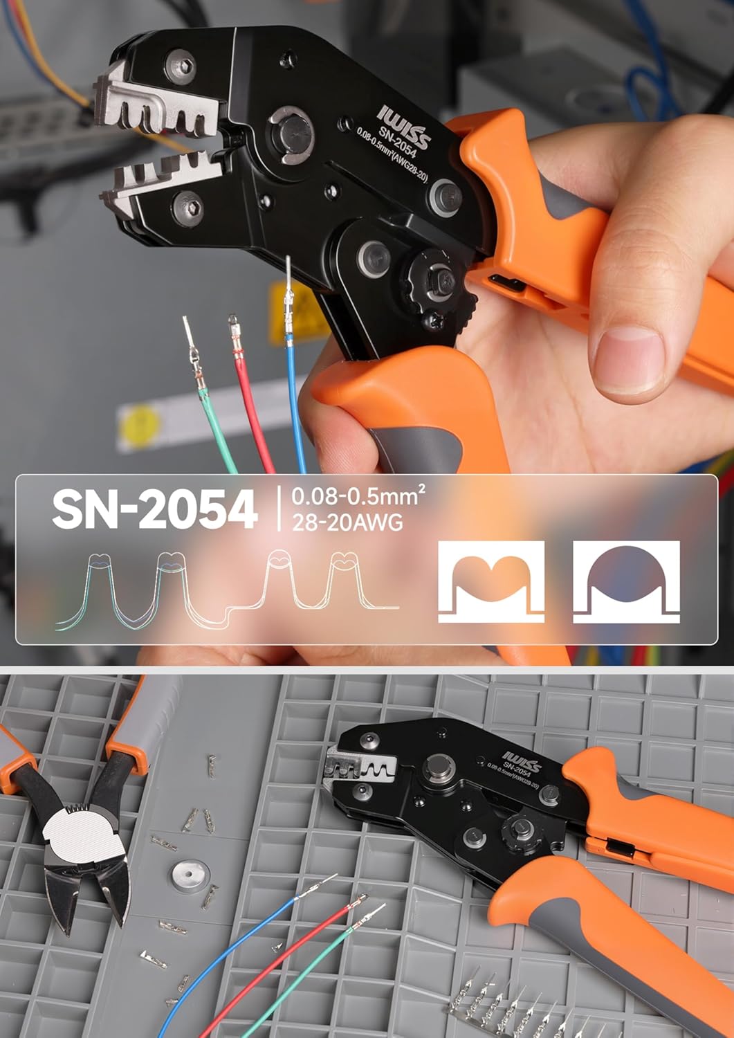QIコネクター 圧着工具 0.1〜0.5mm² SN-2054 - アイウィス｜IWISS 公式