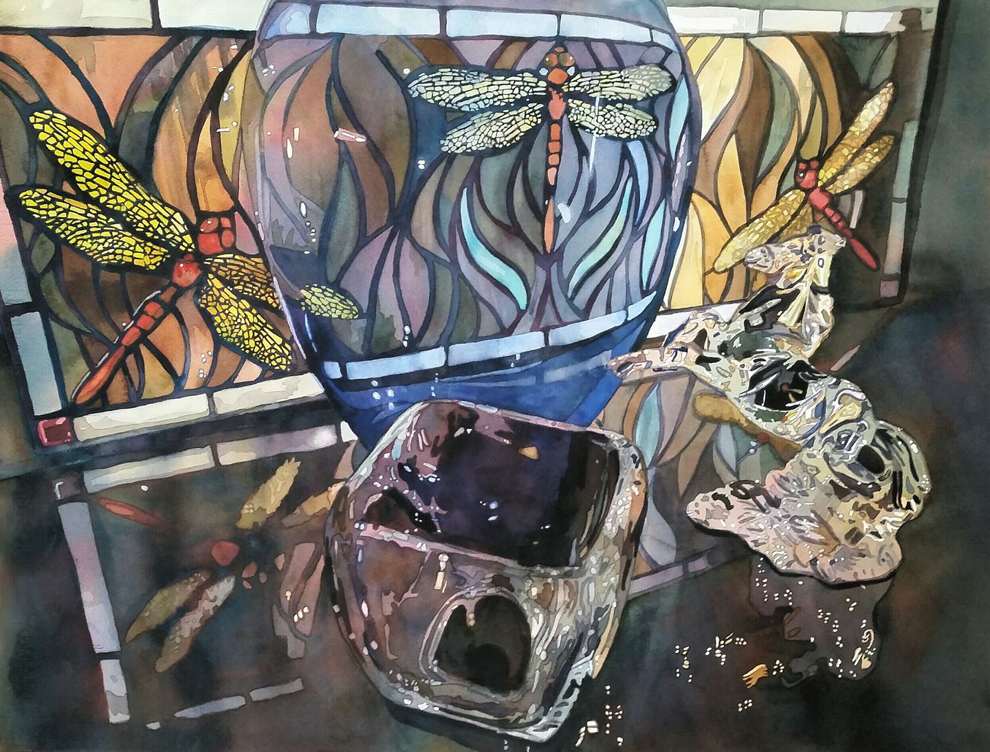 Laurie Goldstein-Warren USA Horse and Dragons 22x30"