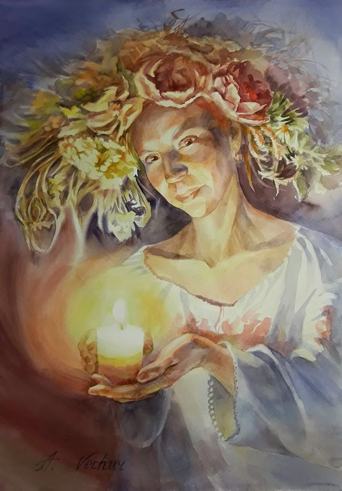 Alyonka Vechur Ukraine Divination to the Groom 70x50 cm