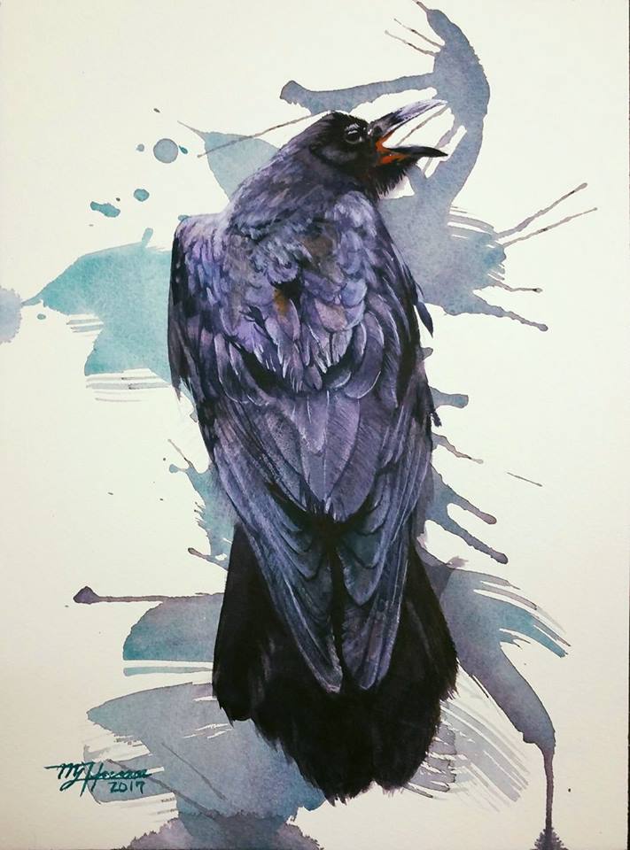 Young Hwan Moon South Korea Raven-Cry 11x14"