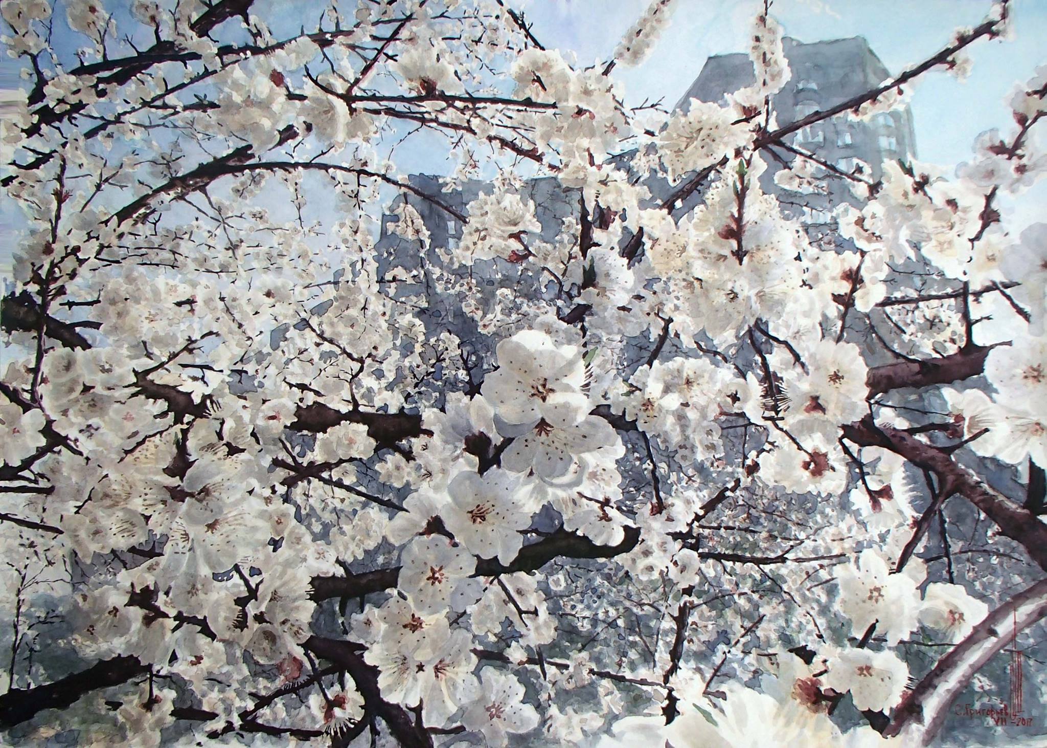 Sergii Grygoriev Ukraine Holiday of the Spring Renaissance 70x50 cm