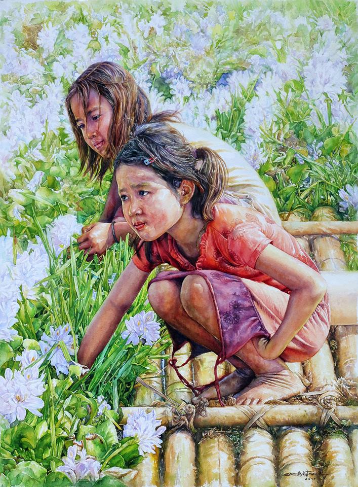 Soe Myint Sein Myanmar Girlish 76x56 cm