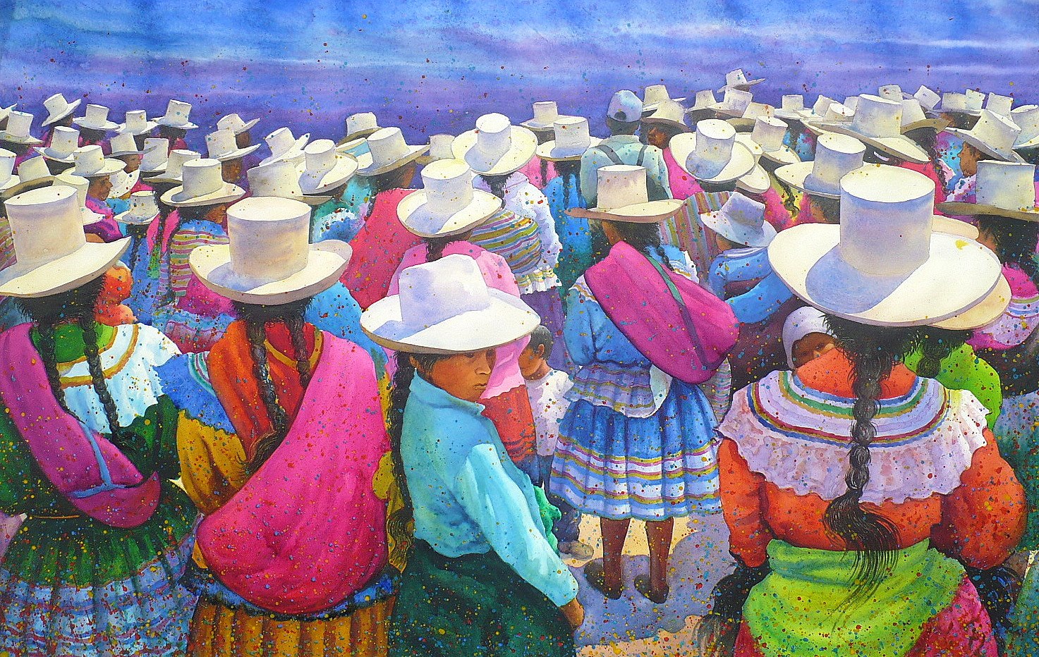 Aquiles Rondan Peru Fiestadel Color 126x80 cm