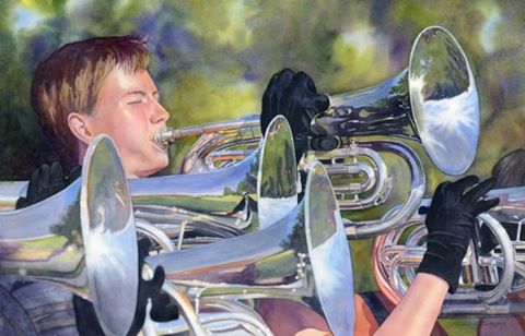 Lorraine Watry USA Fanfare 18x28"