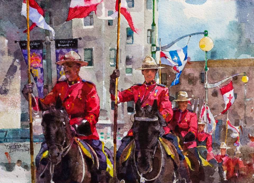 Yuechen Feng China Canada Day 54x39 cm