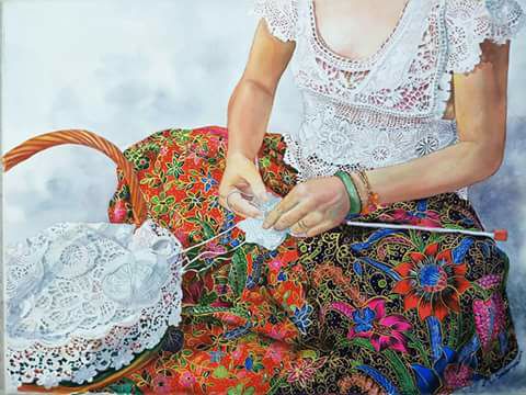 Maneerat Srikampa Thailand Batik 56x76 cm