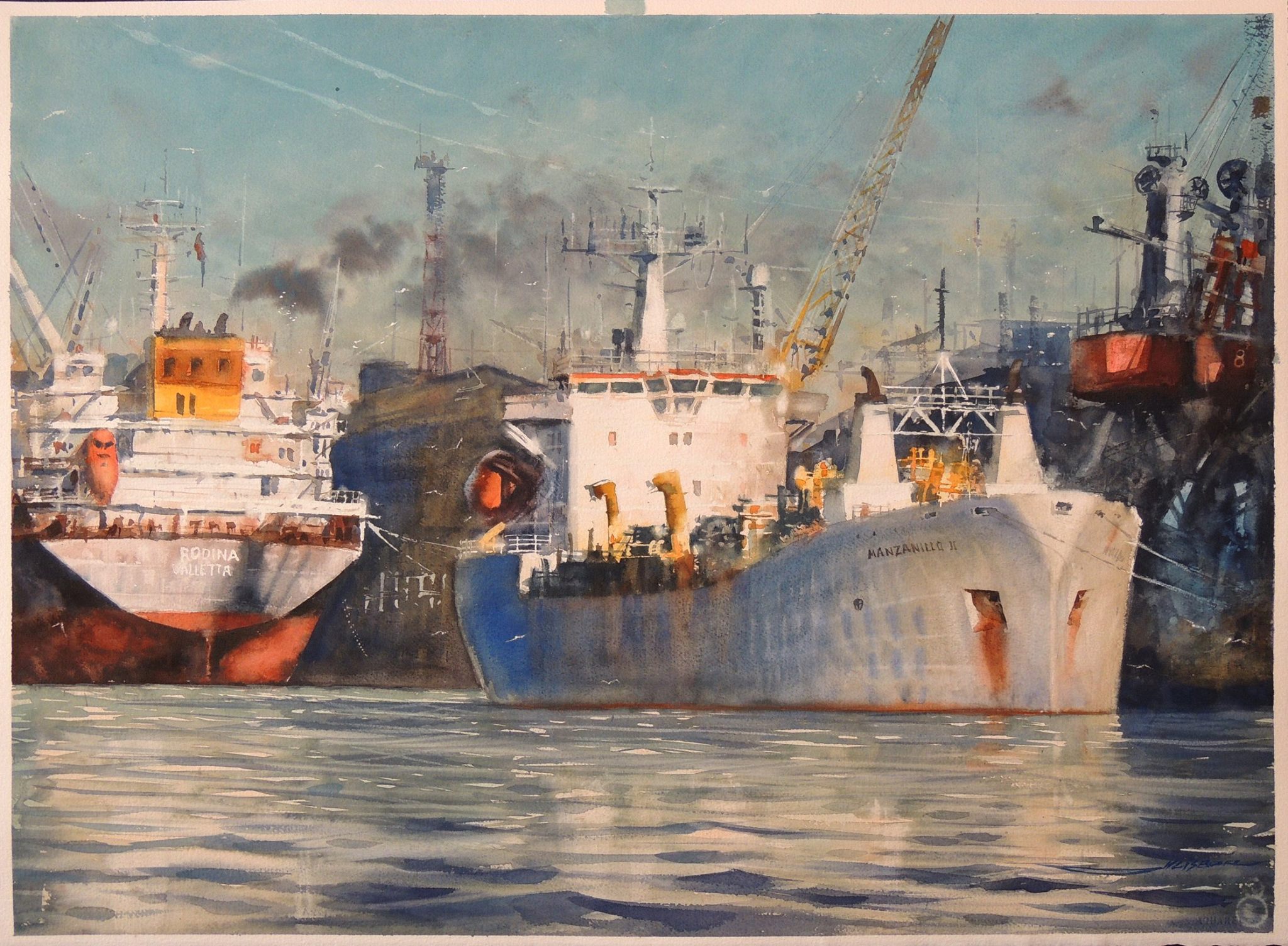 Sergiy Lysyy Lithuania Port 74x54 cm