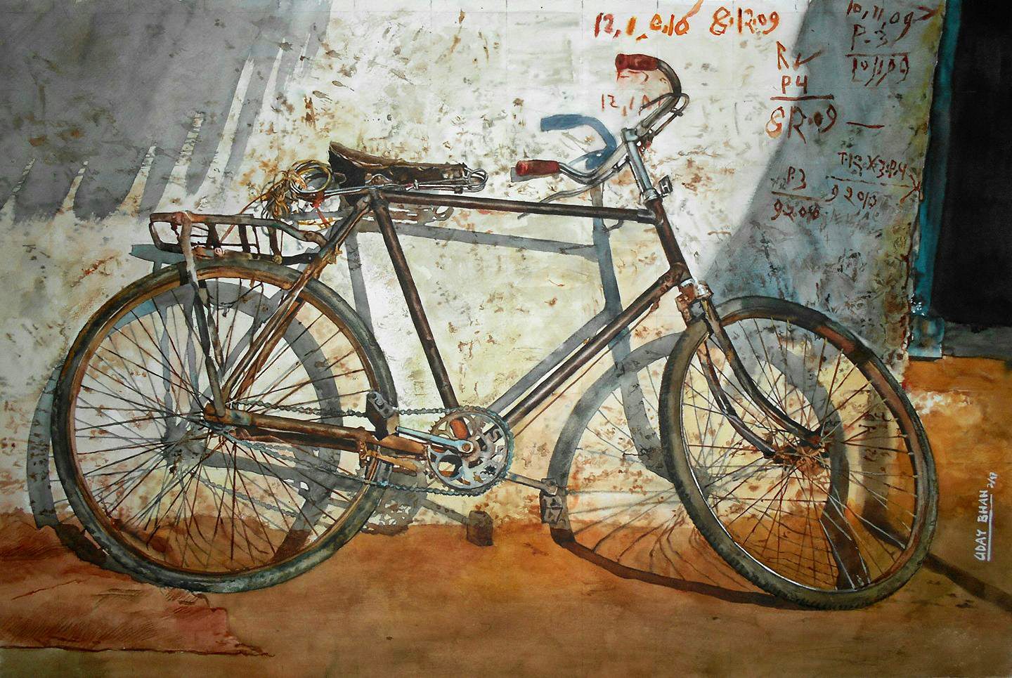 Uday Bhan India Cycle 56x38 cm