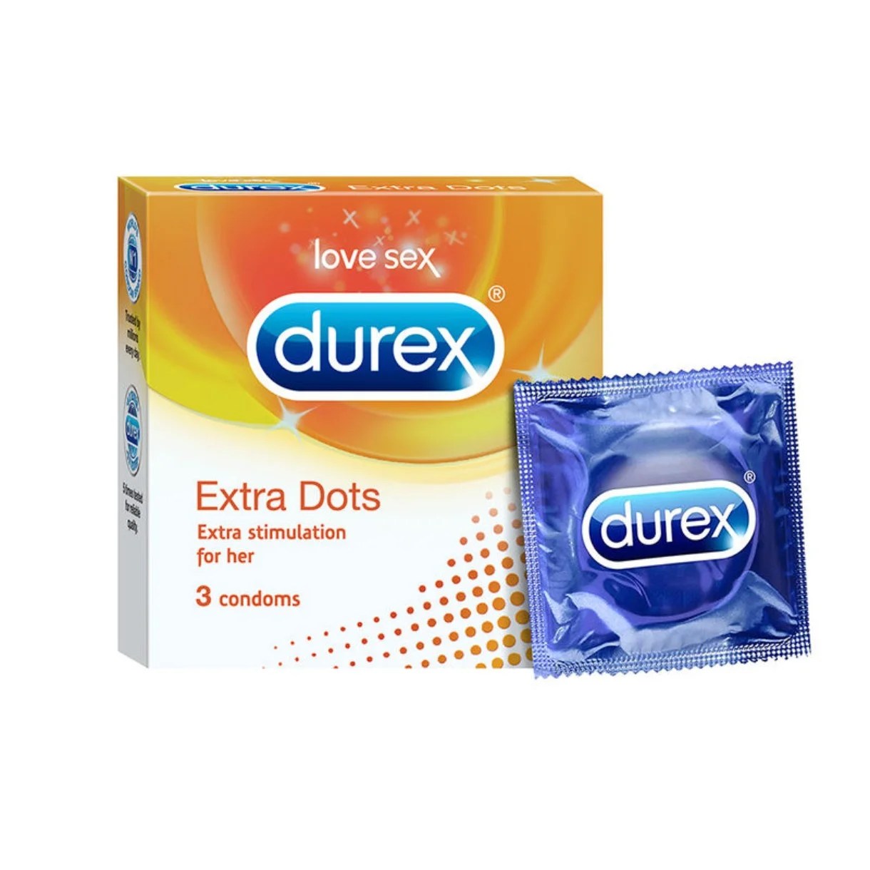 DUREX EXTRA DOTS CONDOM 3N | RS:99