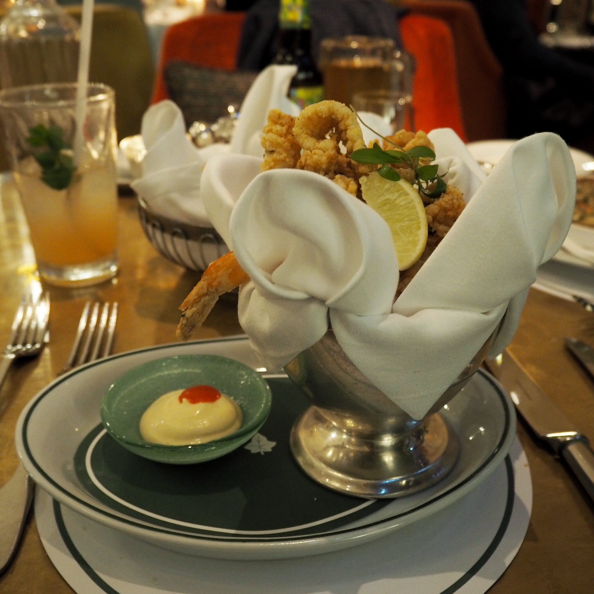 The Ivy, St Helens Square York - Tempura prawns with salt and pepper squid