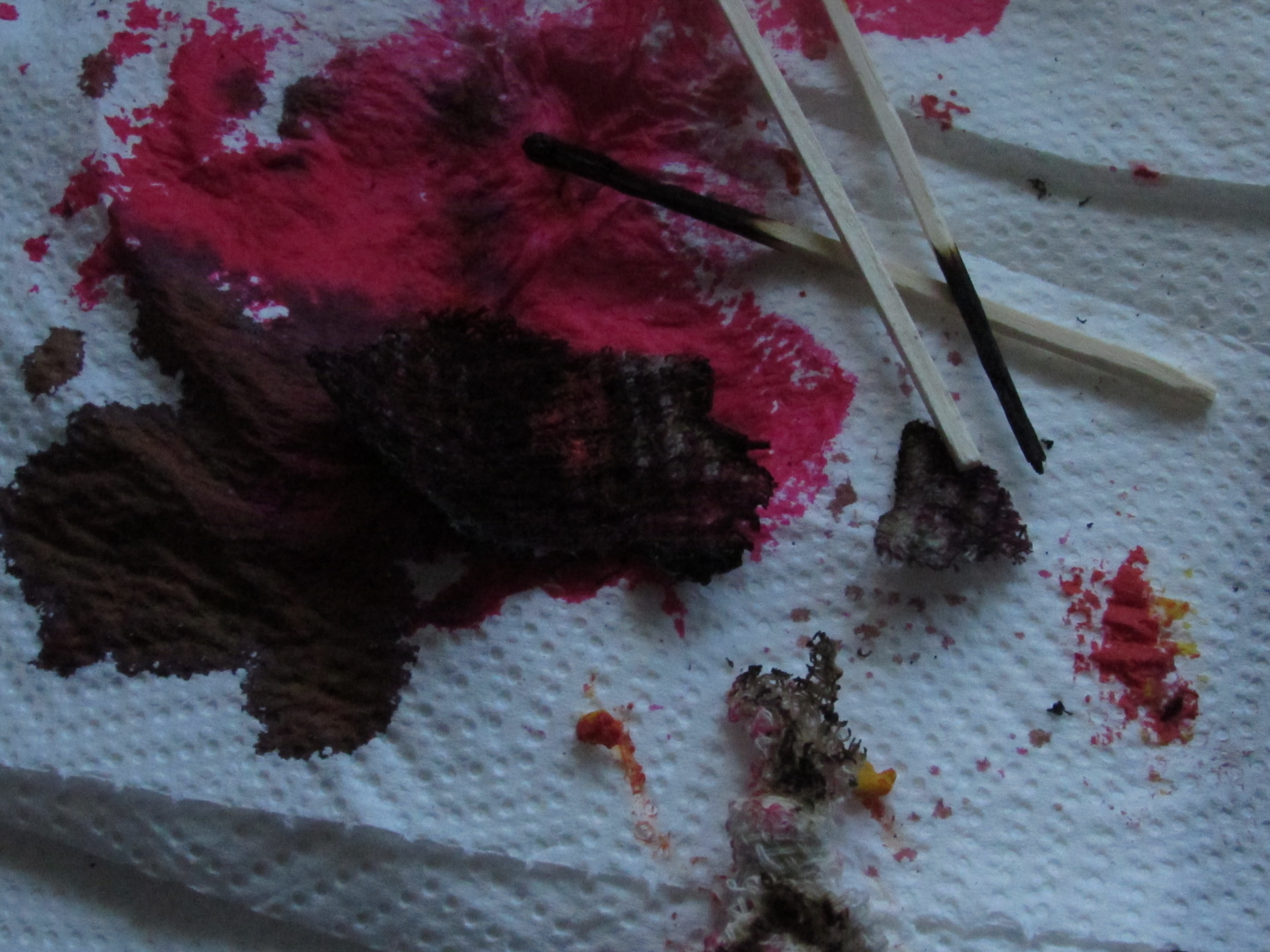 The bandage was a little big, so I slowly cut it down to size, checking with the scale of the "phone" as I went.