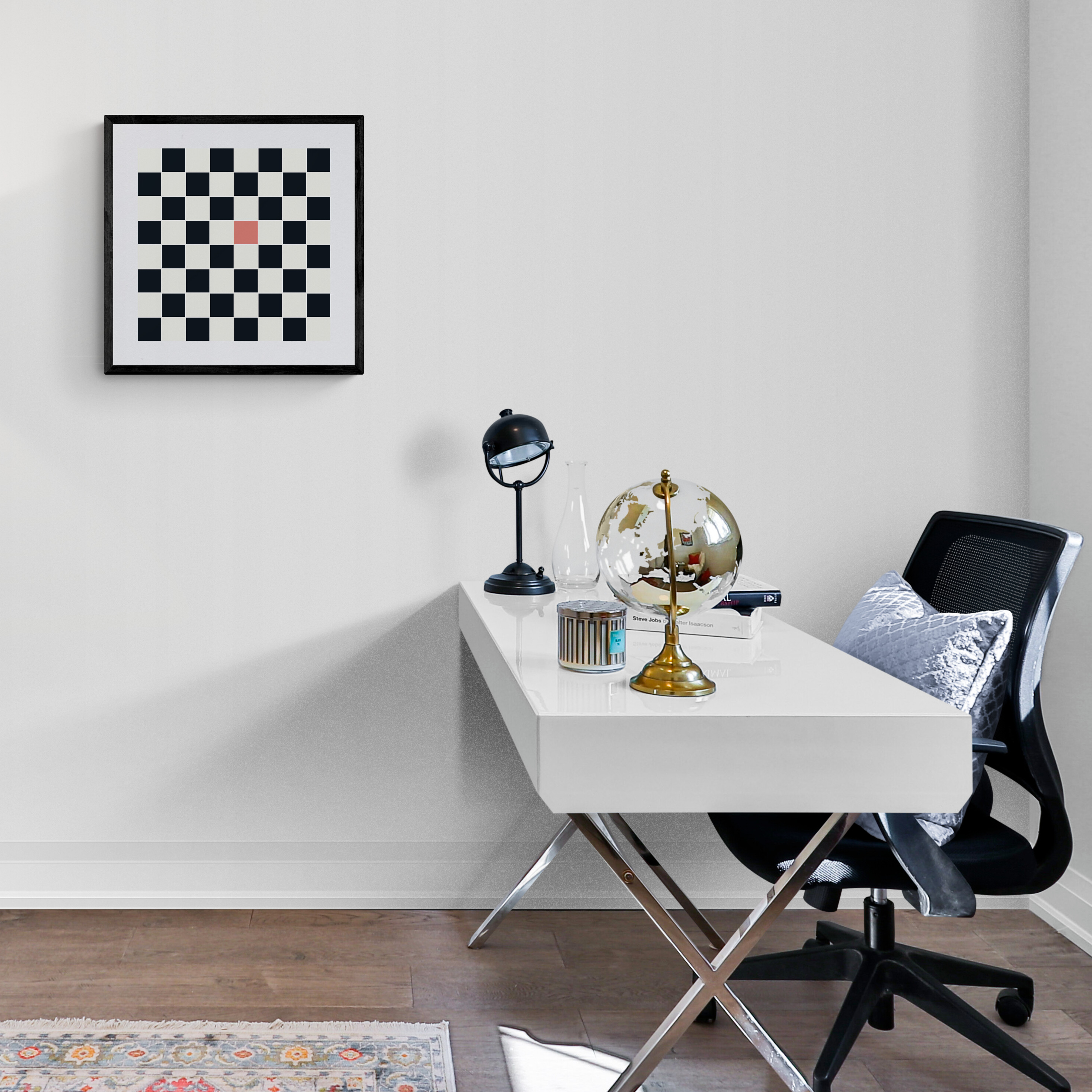 Fine art print in room