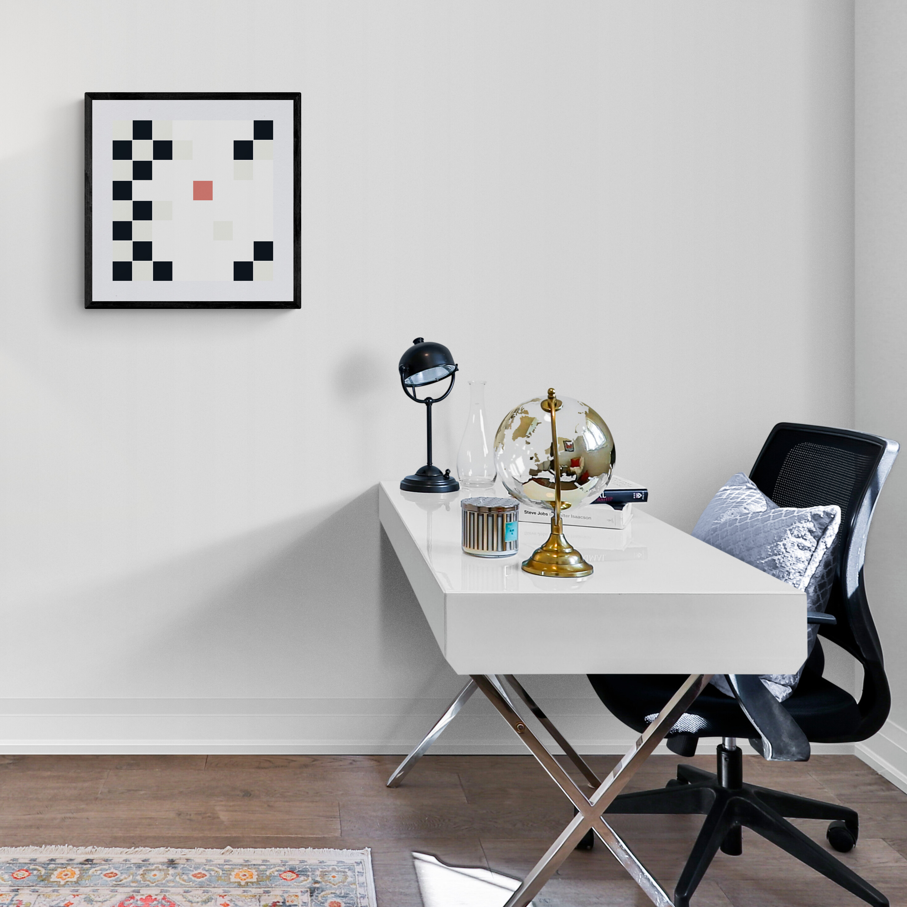 Fine art print in room