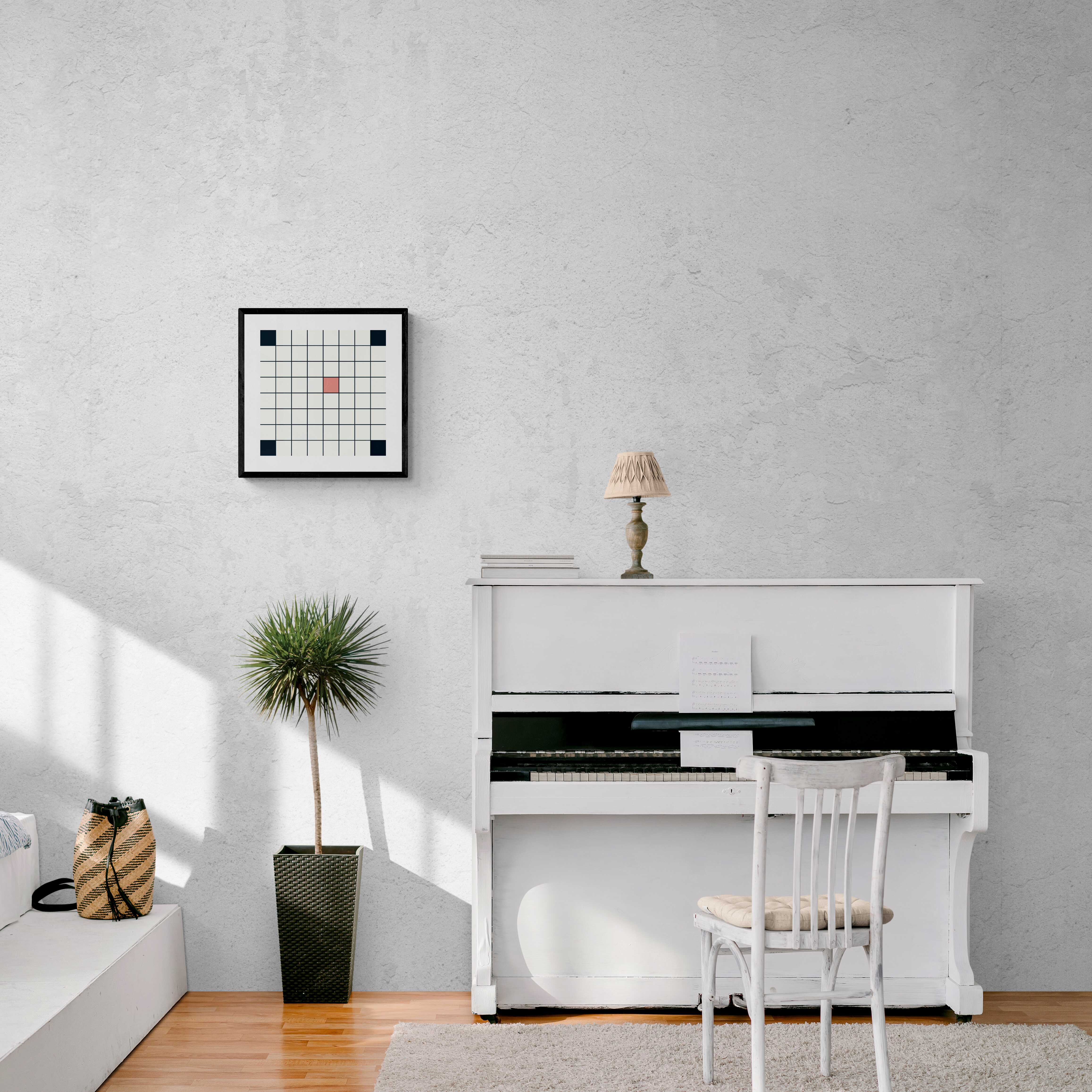 Fine art print in room