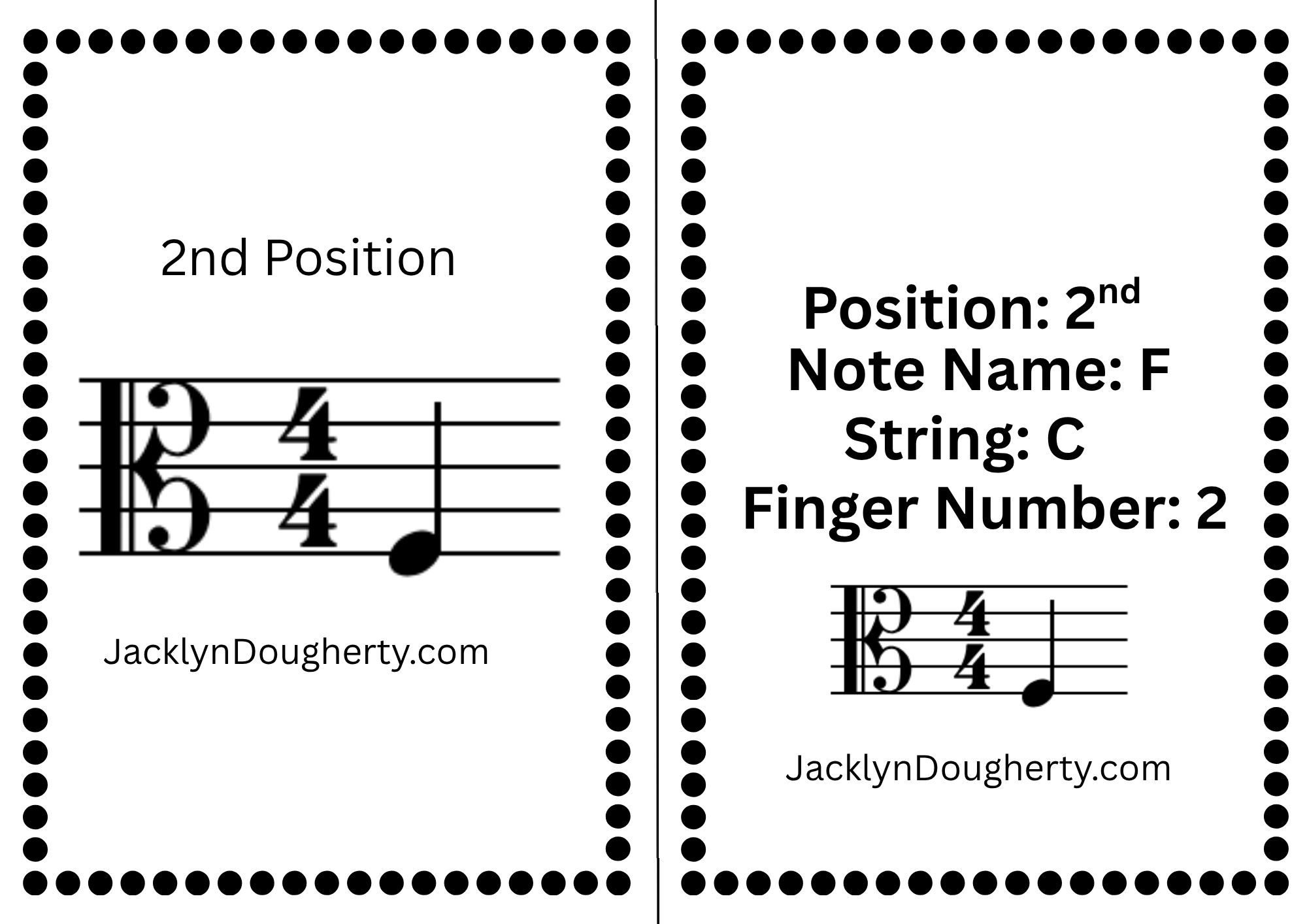 Viola C String 2nd Position F