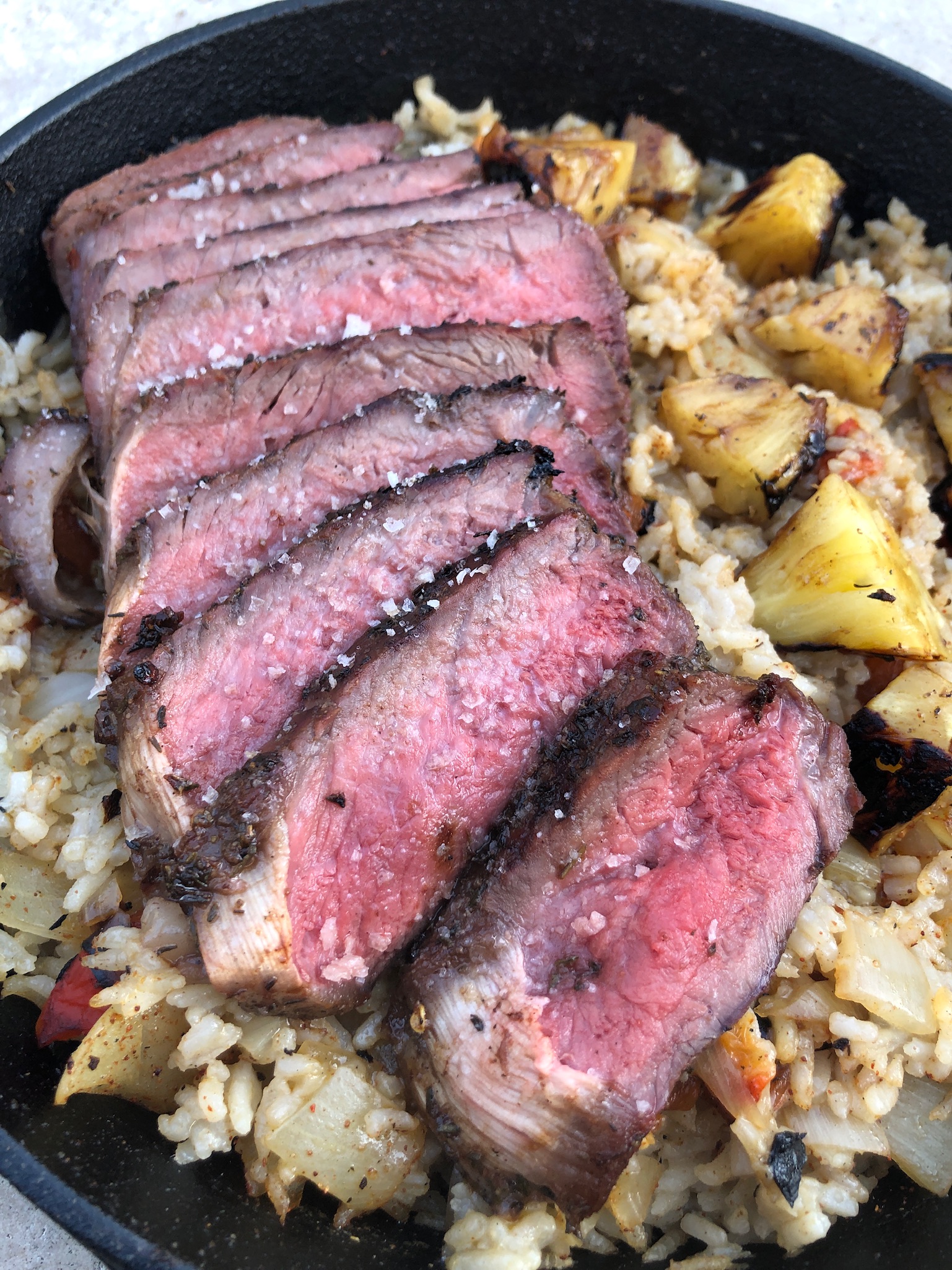 JERK RIB EYE WITH ICE RICE Jack's Meat Shack