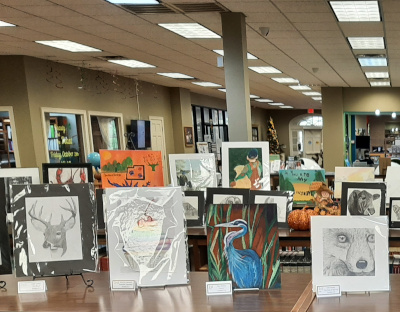 “This is Jackson Parish” art contest entries displayed at Jackson Parish Library