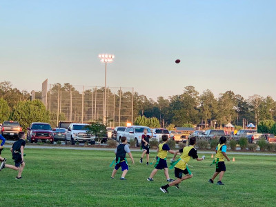 Flag Football participants enjoying playing at Rec  Complex