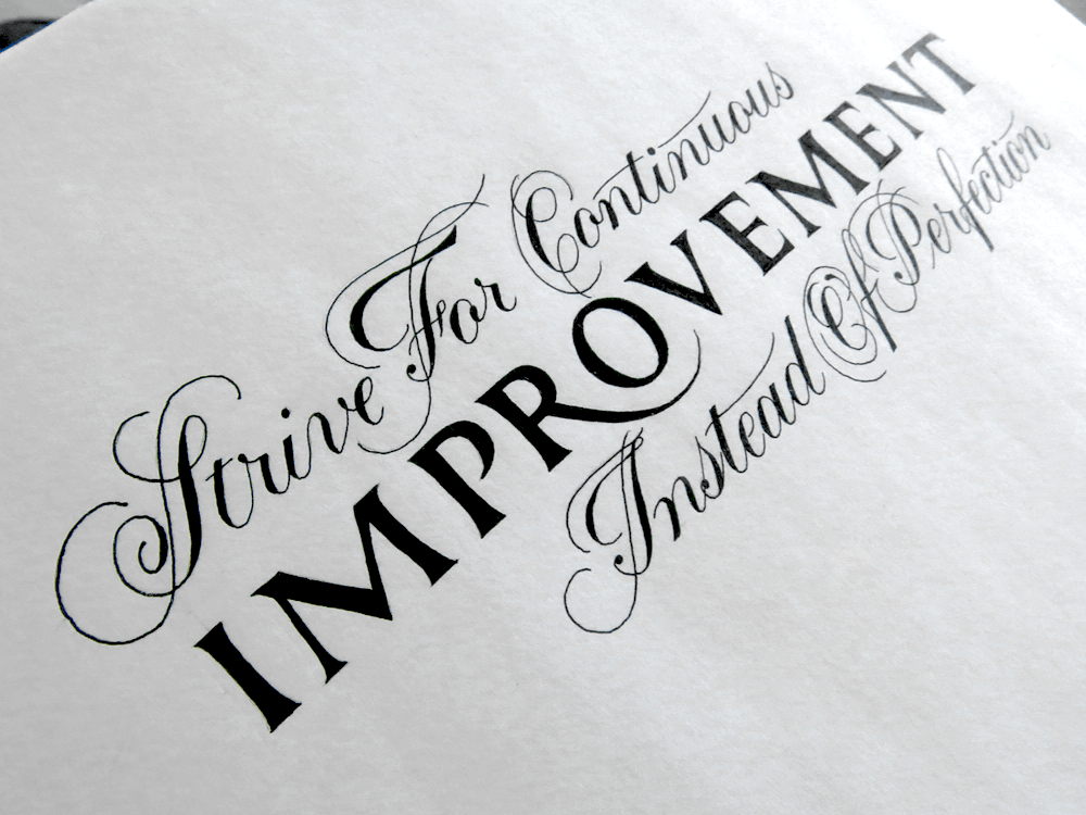 Strive for Continuous Improvement Instead of Perfection