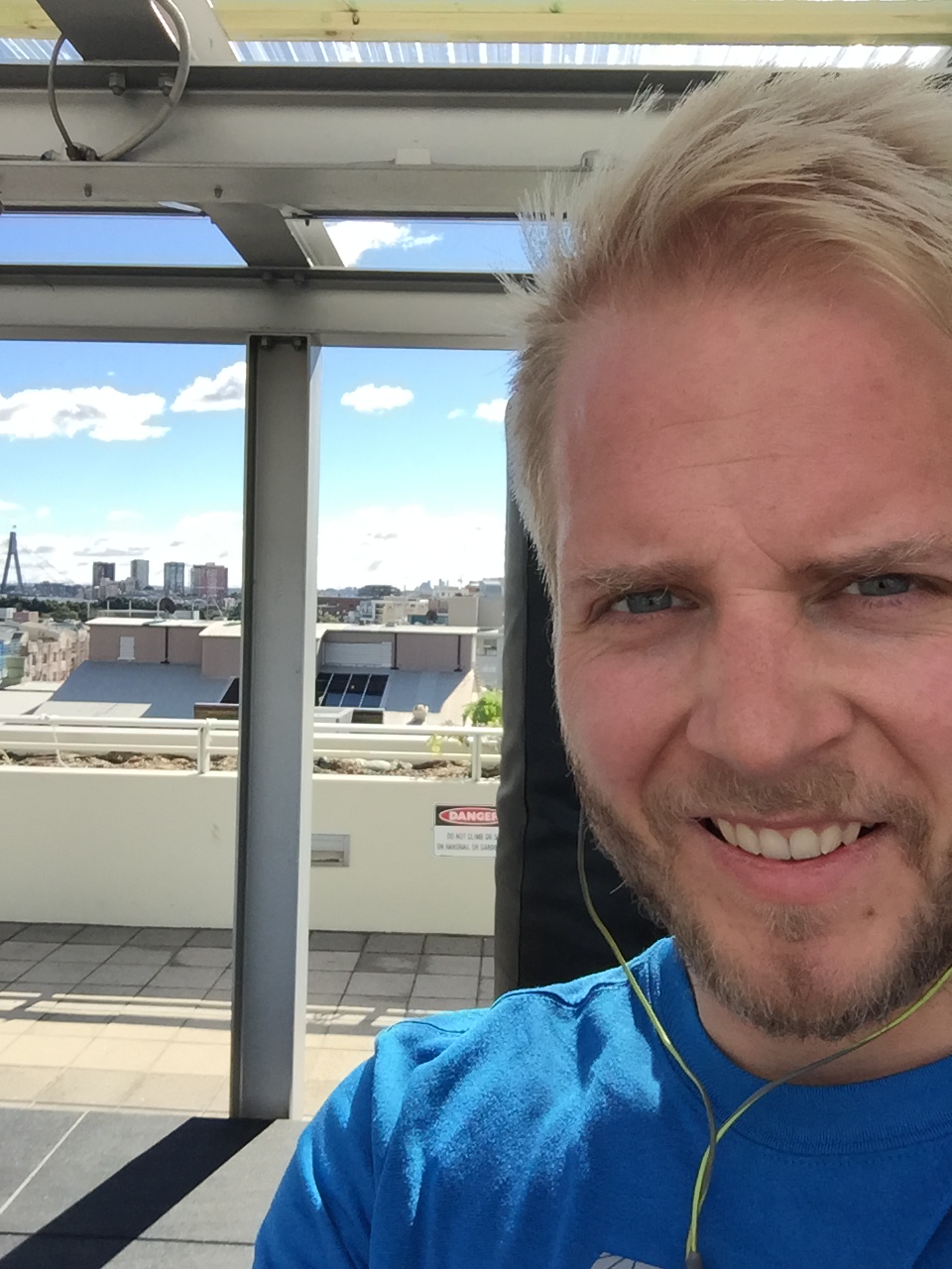 Noon workout at the rooftop