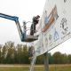 Billboard Installtion in rural Manitoba for MB Fish Futures