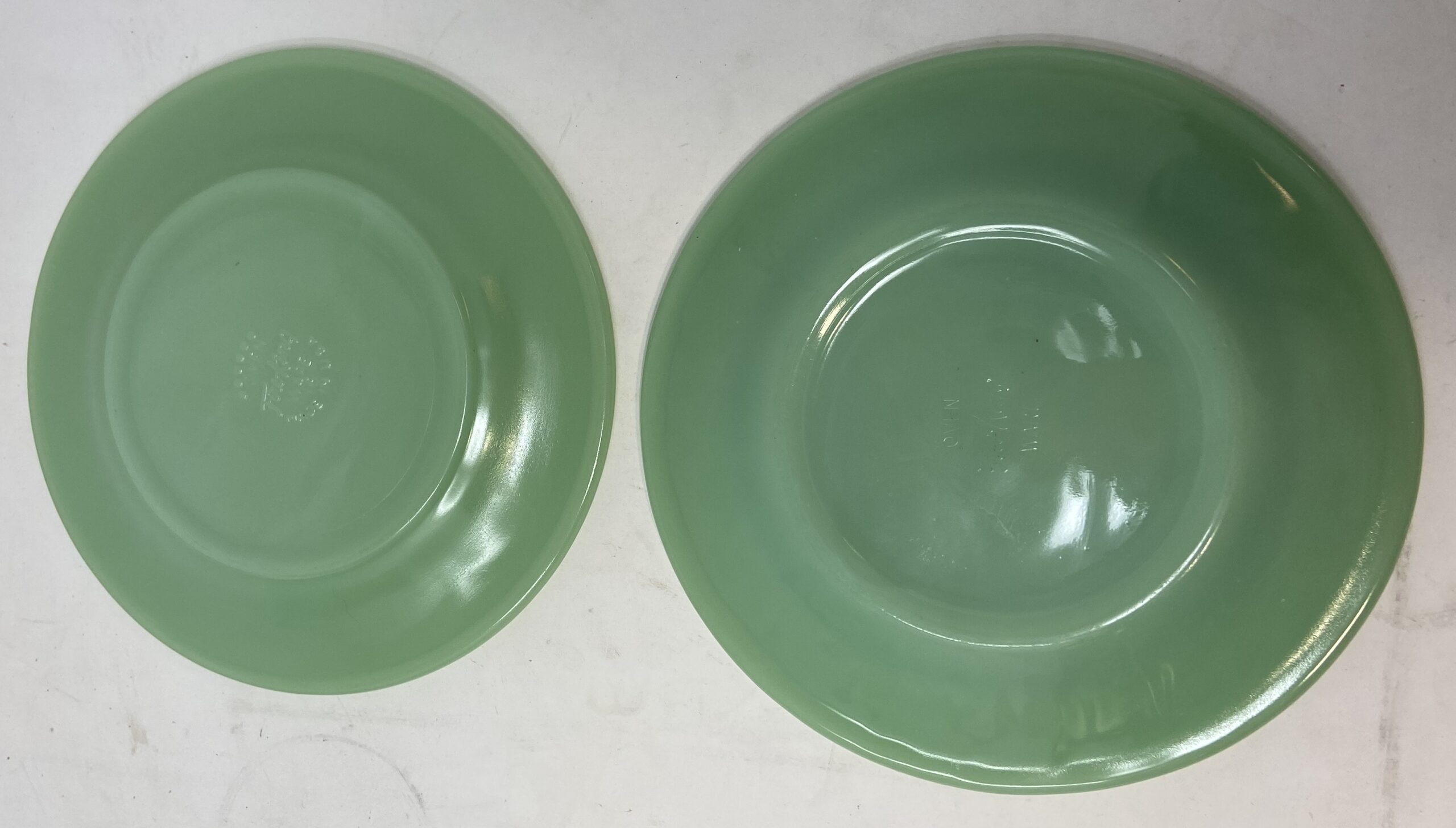 Vintage Fire-King Jadite Restaurant Ware Pie or Salad Plate Set of